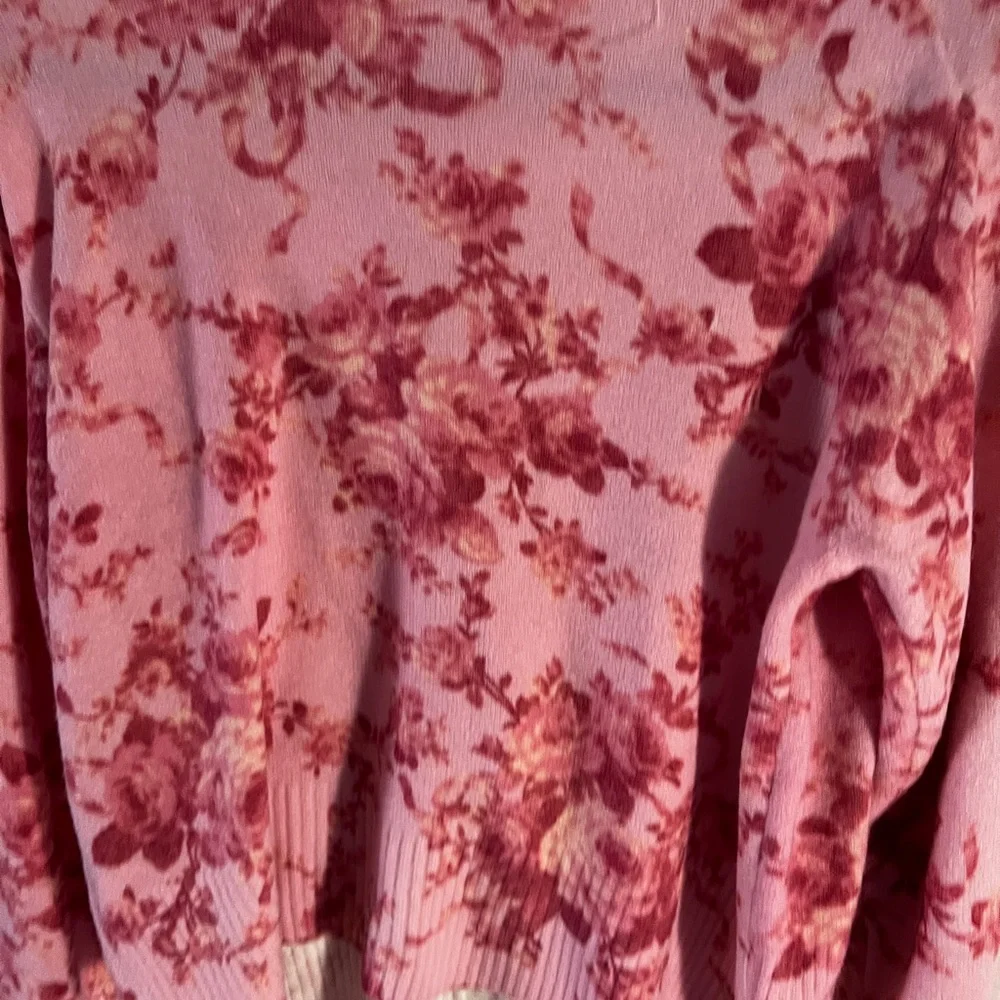 CeCe Women's Pink Floral Cardigan - Picture 13 of 15